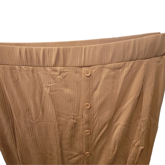 Intempo Neutral Beige Maxi Skirt Textured Woman's Plus 2X JJ2095 - Picture 8 of 9
